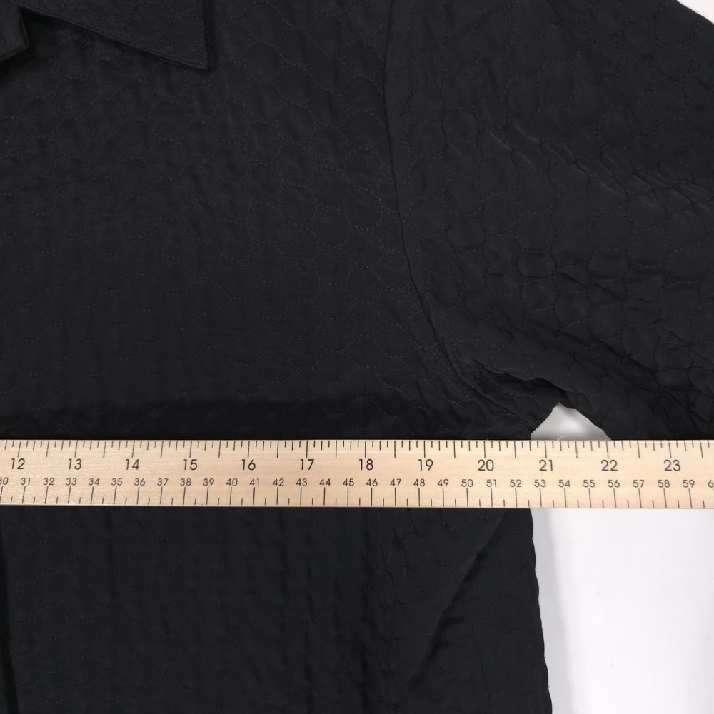 EILEEN FISHER Women's Jacket Coat MEDIUM Black Button Front ITALIAN FABRIC - Picture 6 of 10